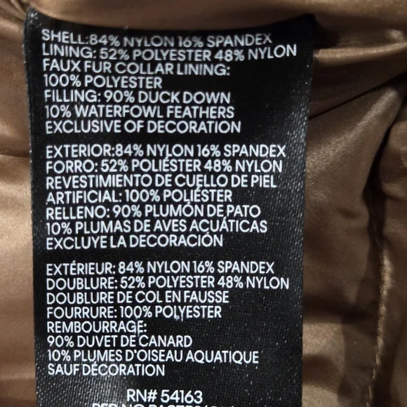 Chevron Down Puffer Coat Antique Gold - Picture 11 of 11